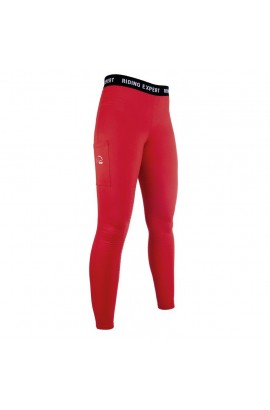 Riding leggings with silicon seat -Graz- red