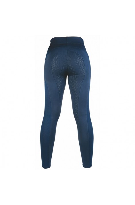 riding leggings with silicone seat -mesh style- deep blue