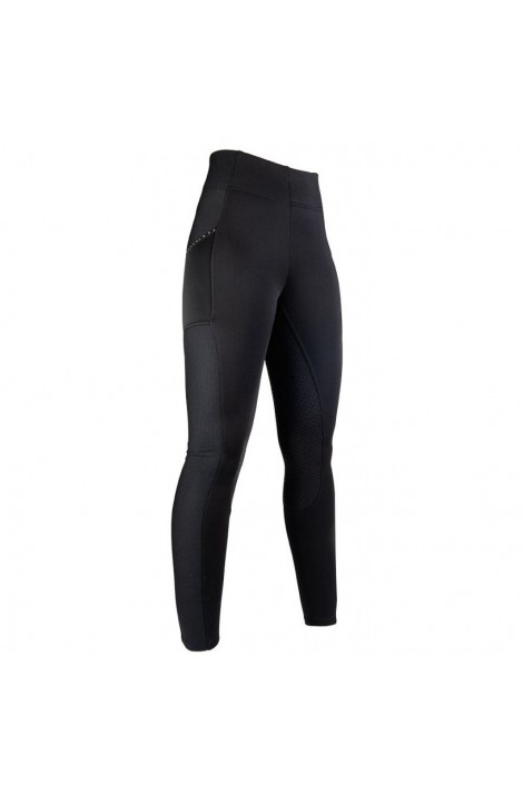 Riding leggings with silicone seat -Mesh Style- black