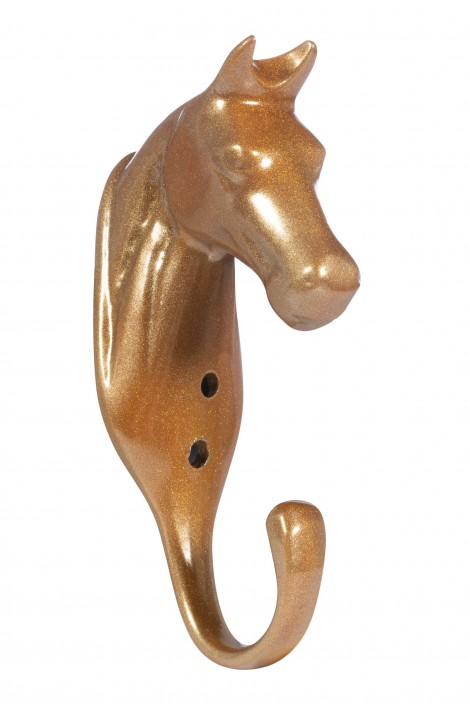 Aluminium hook -gold horse-