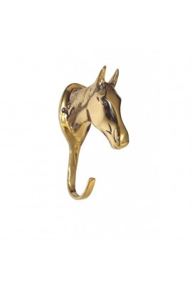 Brass bridle hook -Horse Head-