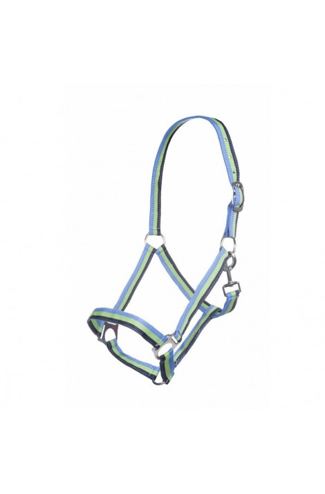 Nylon halter -Budapest- blue&green