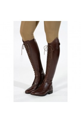!Leather boots -Elegant Lace- standard brown