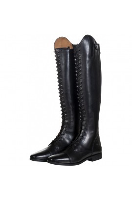 !Leather boots -Elegant Lace- standard black