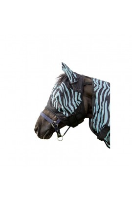 Anti-fly mask -Zebra Aqua- 