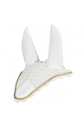 Ear bonnet -Simple- white/gold