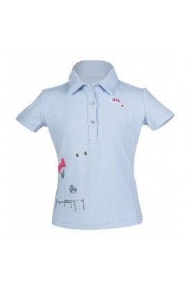 Kids polo shirt -Piccola- smokey blue