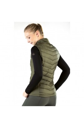 Combined thin riding vest -Basel Style- olive green