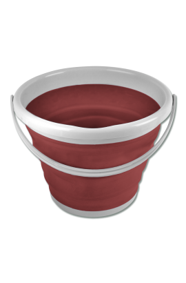 10 l foldable bucket -rust red-