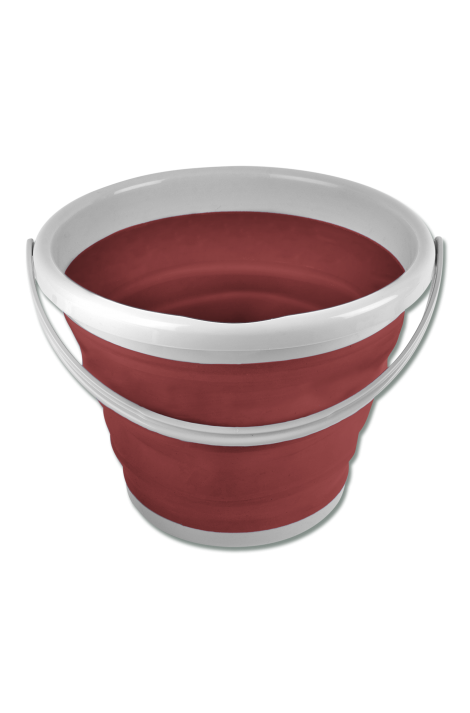 10 l foldable bucket -rust red-