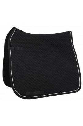 Dressage saddle cloth -piping- black/silver