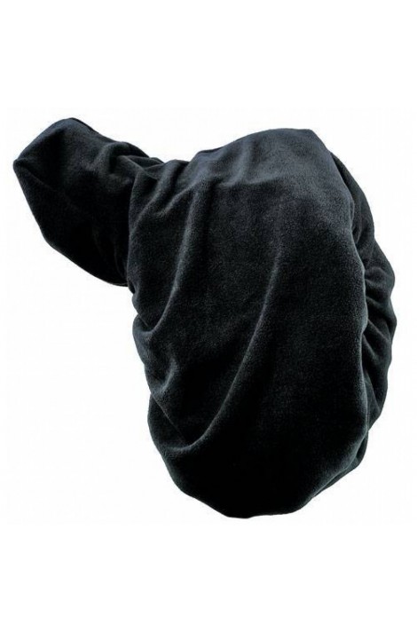saddle cover -polar fleece- black